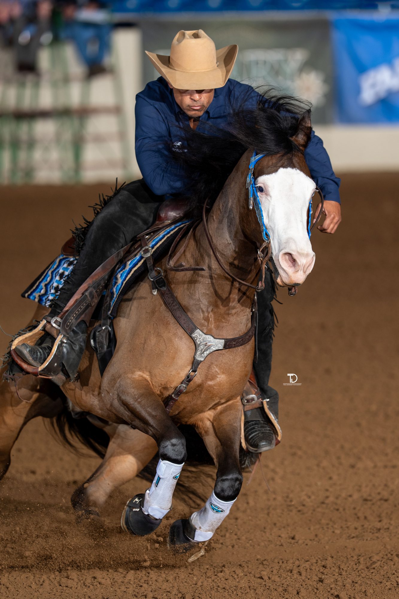 Matt Mills and SRM Blue Thunder reining, photographed by Traci Davenport