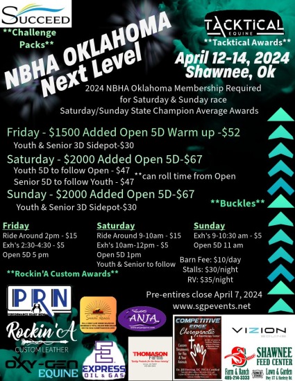 NBHA April 12-14 Shawnee OK