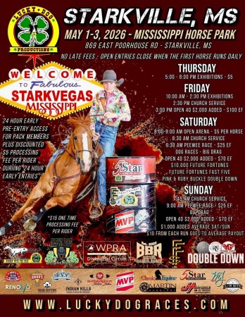 LUCKY DOG PRODUCTIONS May 1-3, 2026 Starkville, MS