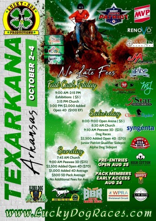 LUCKY DOG PRODUCTIONS Oct 2-4 Texarkana 